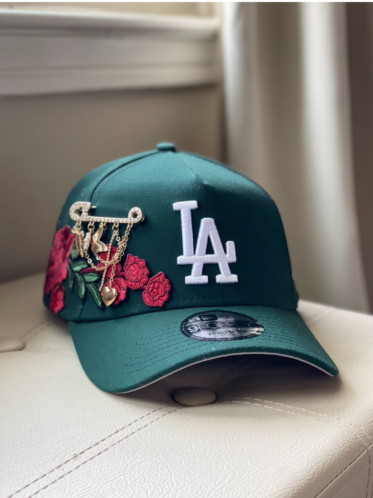 Hunter green custom snapback, ready to order